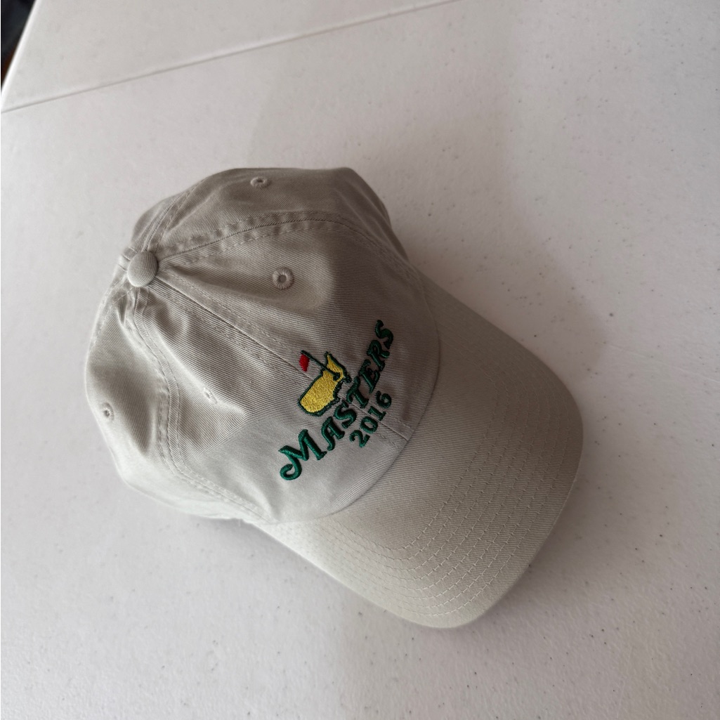 Masters Beige Cap With Embroidered Logo Masters Beige Cap With Embroidered Logo